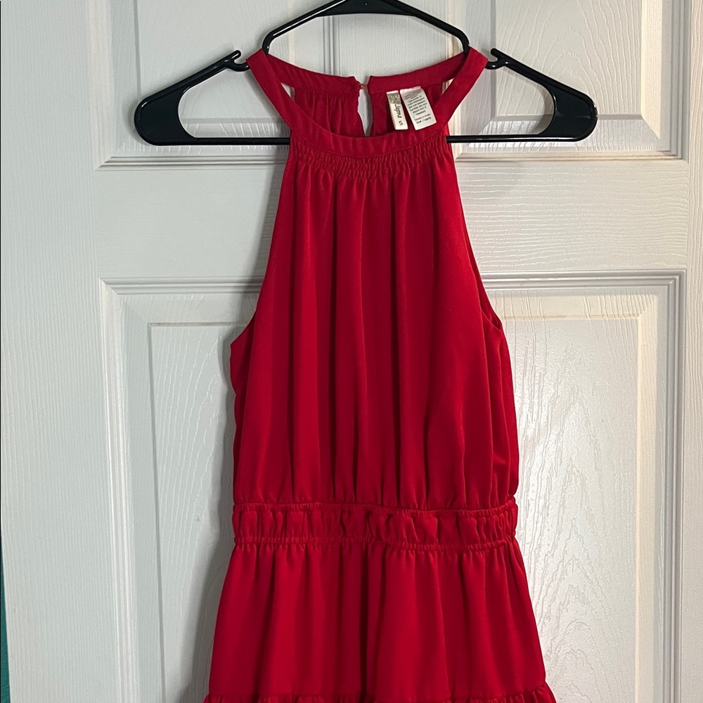 Japna Vibrant Red Kids Halter Jumpsuit EUC